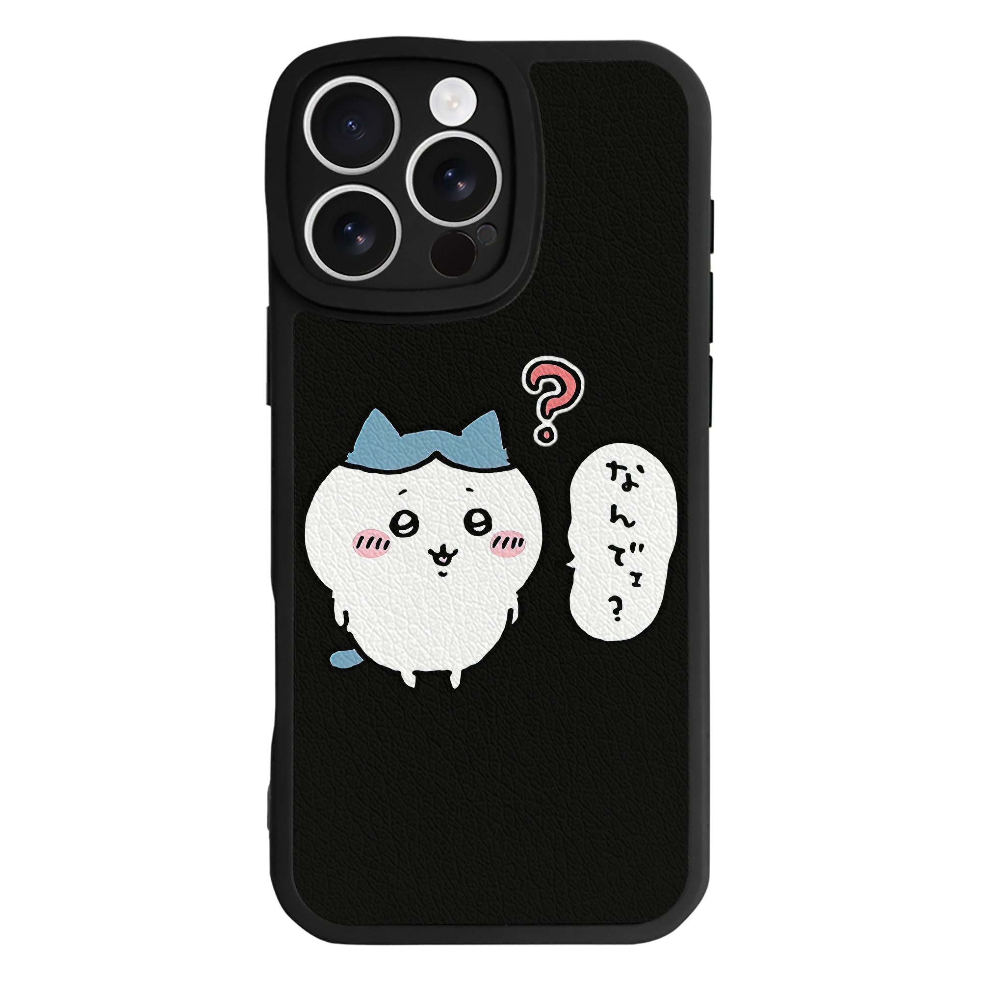 （画像用） ちいかわ ハチワレ Chii-kawa hachiware 【iPhone 16シリーズ対応】シリコンスマホケース（レザー調） 材質：シリコン
